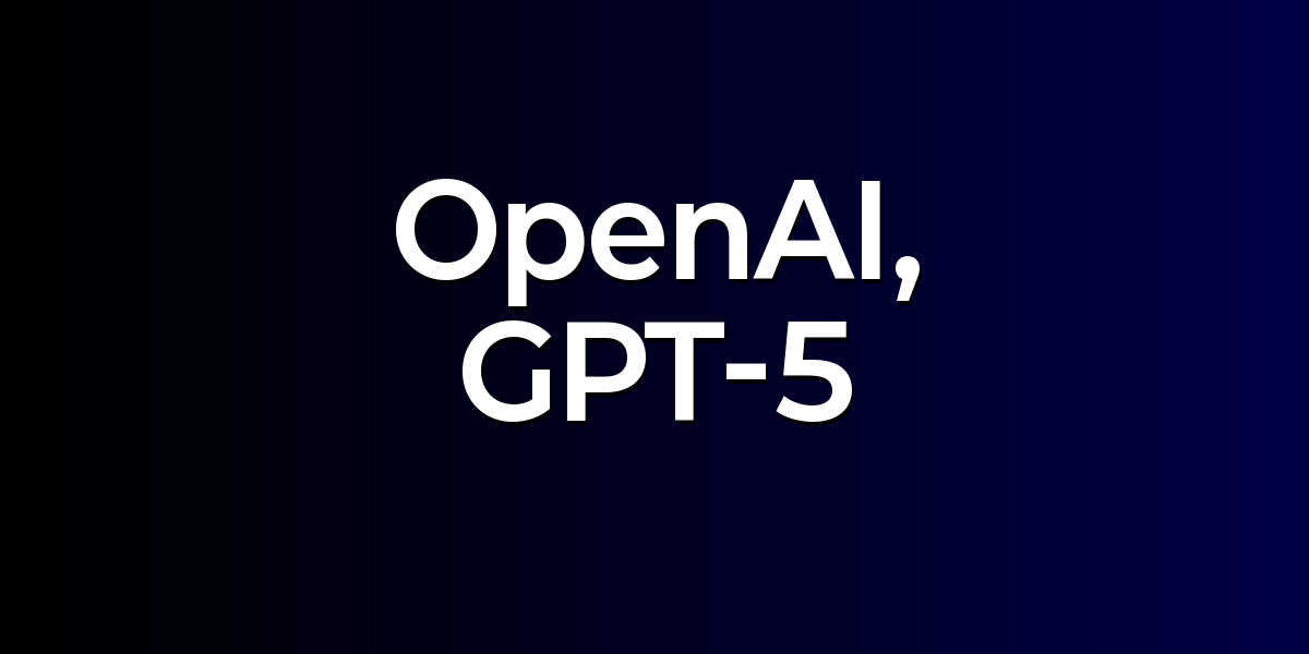GPT-5 프리뷰 인터페이스 예시와 OpenAI 로고가 보이는 화면 이미지