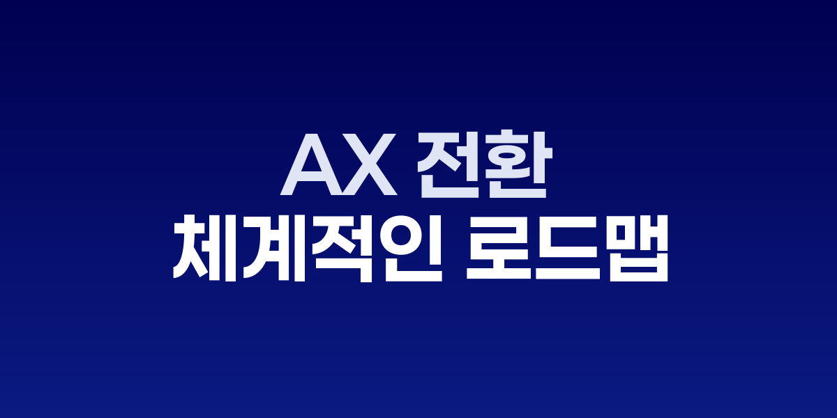 AX 전환 로드맵 단계별 프로세스 도식