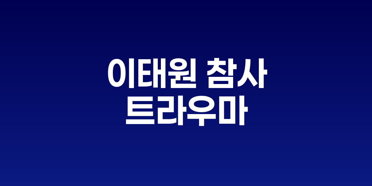 핼러윈 참사 트라우마로 실종된 소방대원
10일 만에 숨진 채 발견…우울증 투병 중 관련 이미지