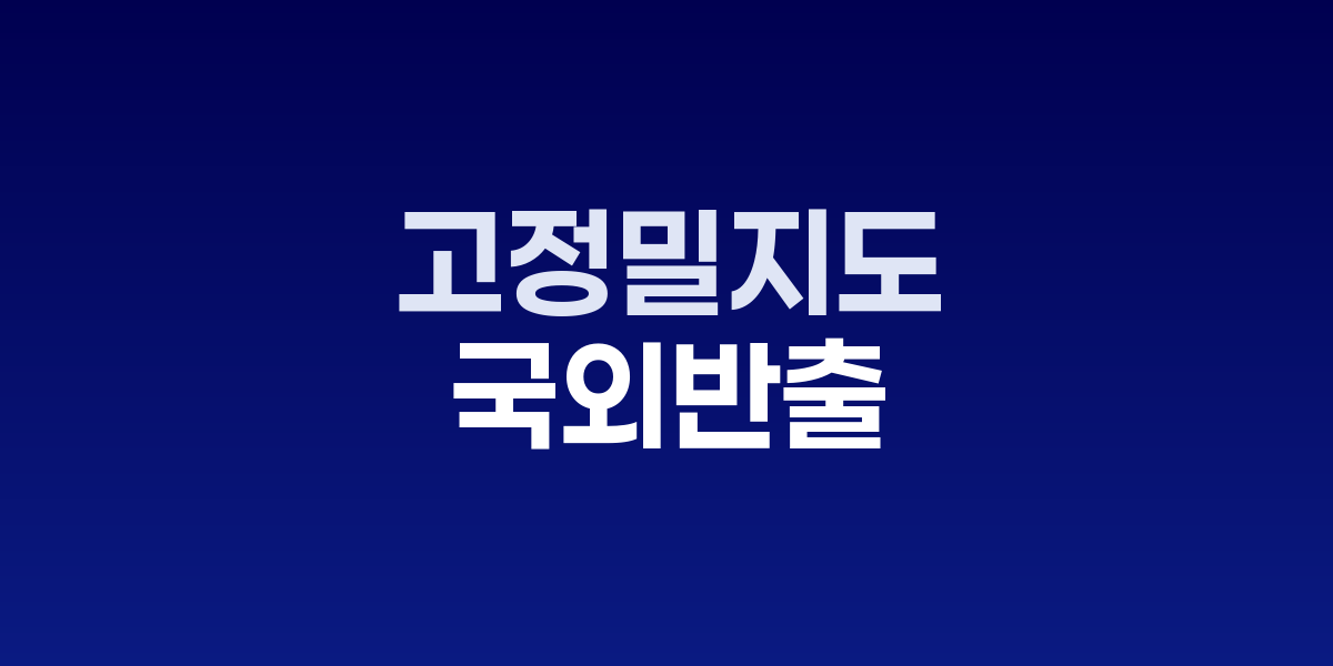 고정밀지도 반출 심의 보류 결정 관련 이미지