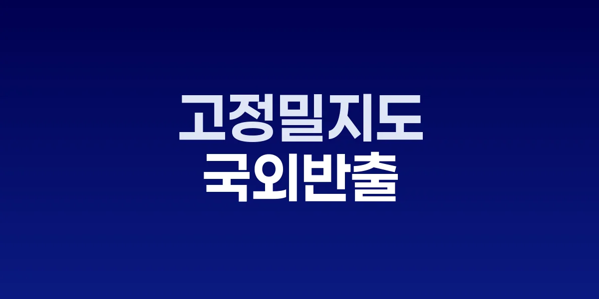 고정밀지도 반출 심의 보류 결정 관련 이미지