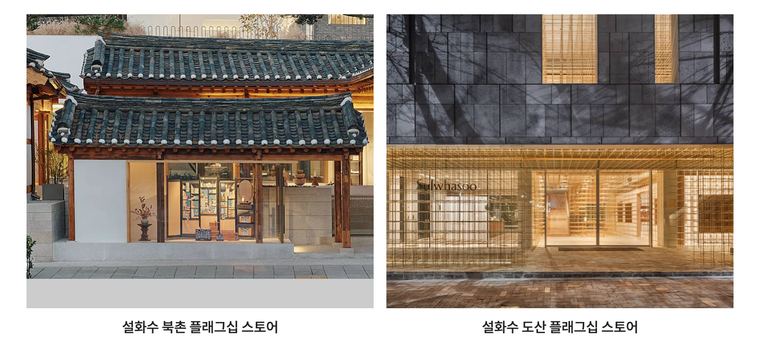 프랑스 백화점 입구에 설치된 K-뷰티 팝업스토어 전경
