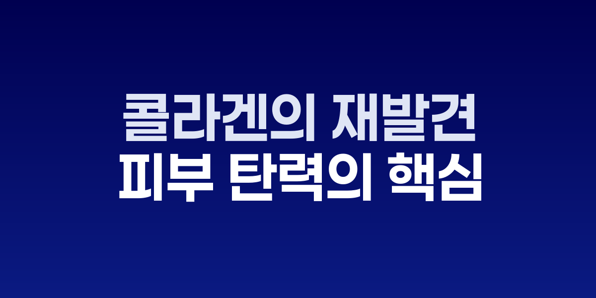 콜라겐 구조와 피부 탄력 비교 이미지