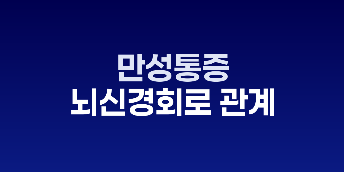 뇌 신경회로와 통증 신호 경로를 보여주는 의학 이미지