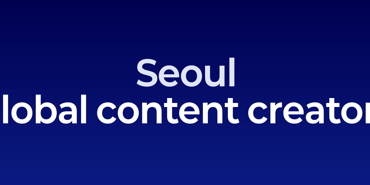 International content creators working on Seoul city newsletters with Korean cultural elements