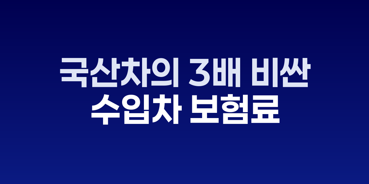 수입차와 국산차의 보험료 비교 견적서를 검토하는 모습