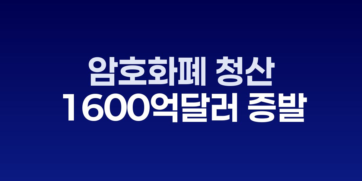 암호화폐 시장 폭락을 보여주는 차트와 투자자들