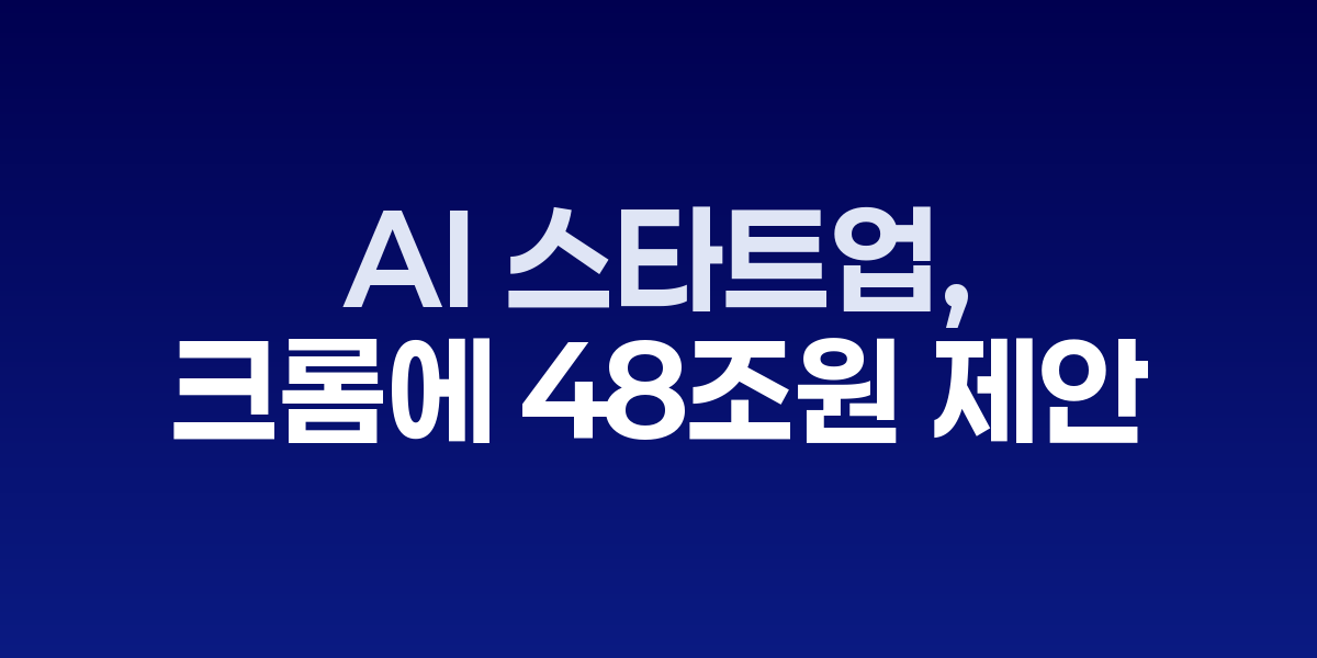 퍼플렉시티 로고와 구글 크롬 브라우저 아이콘이 함께 표시된 이미지