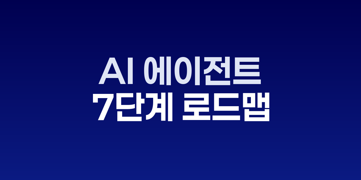 AI 에이전트 MVP 7단계 구축 로드맵 다이어그램