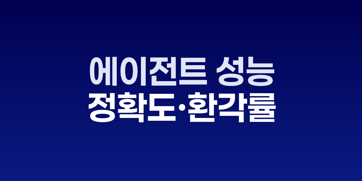 AI 에이전트 성능 평가 대시보드와 지표 그래프